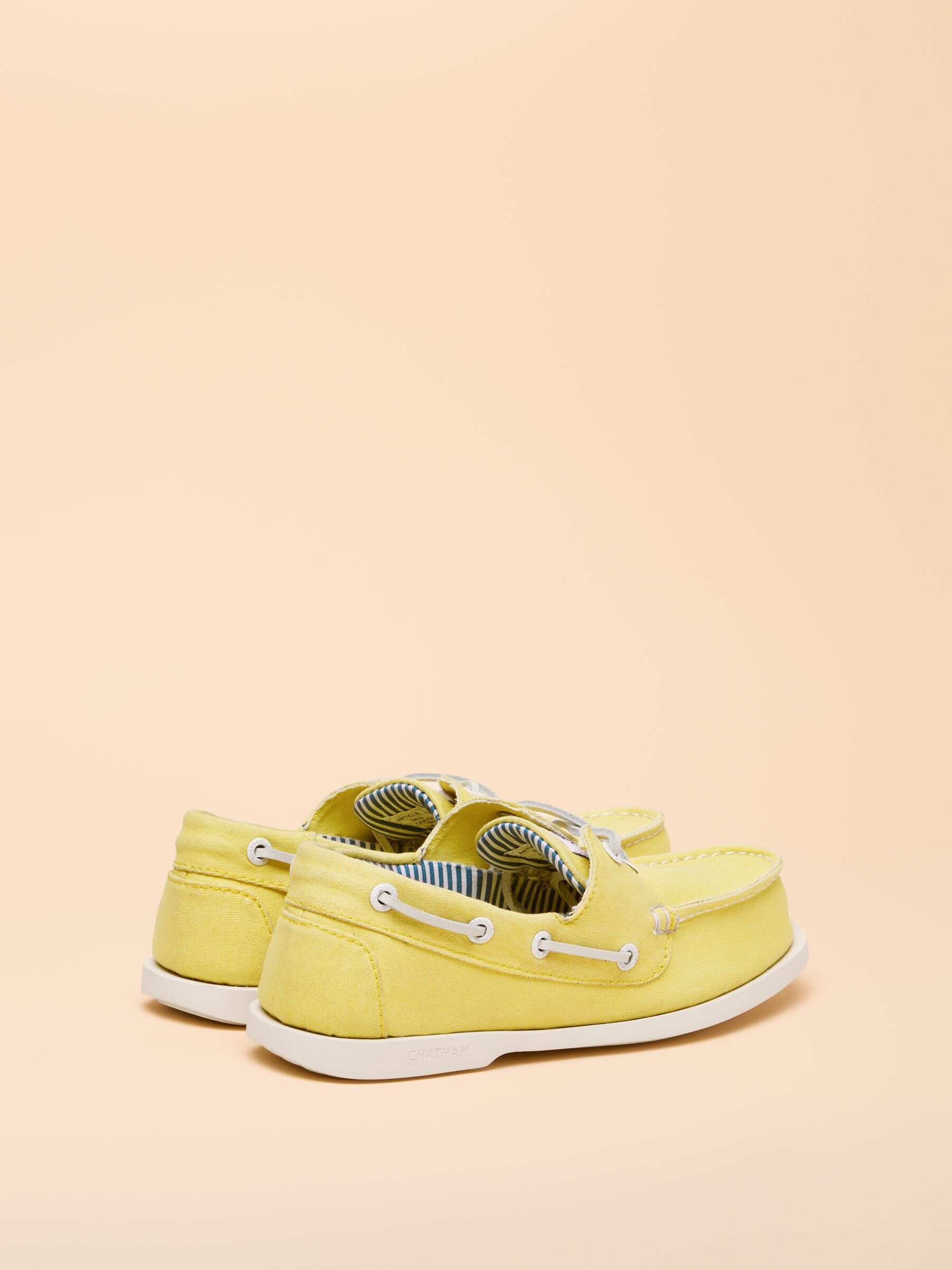 Joules X Chatham Yellow Jetty Deck Shoes