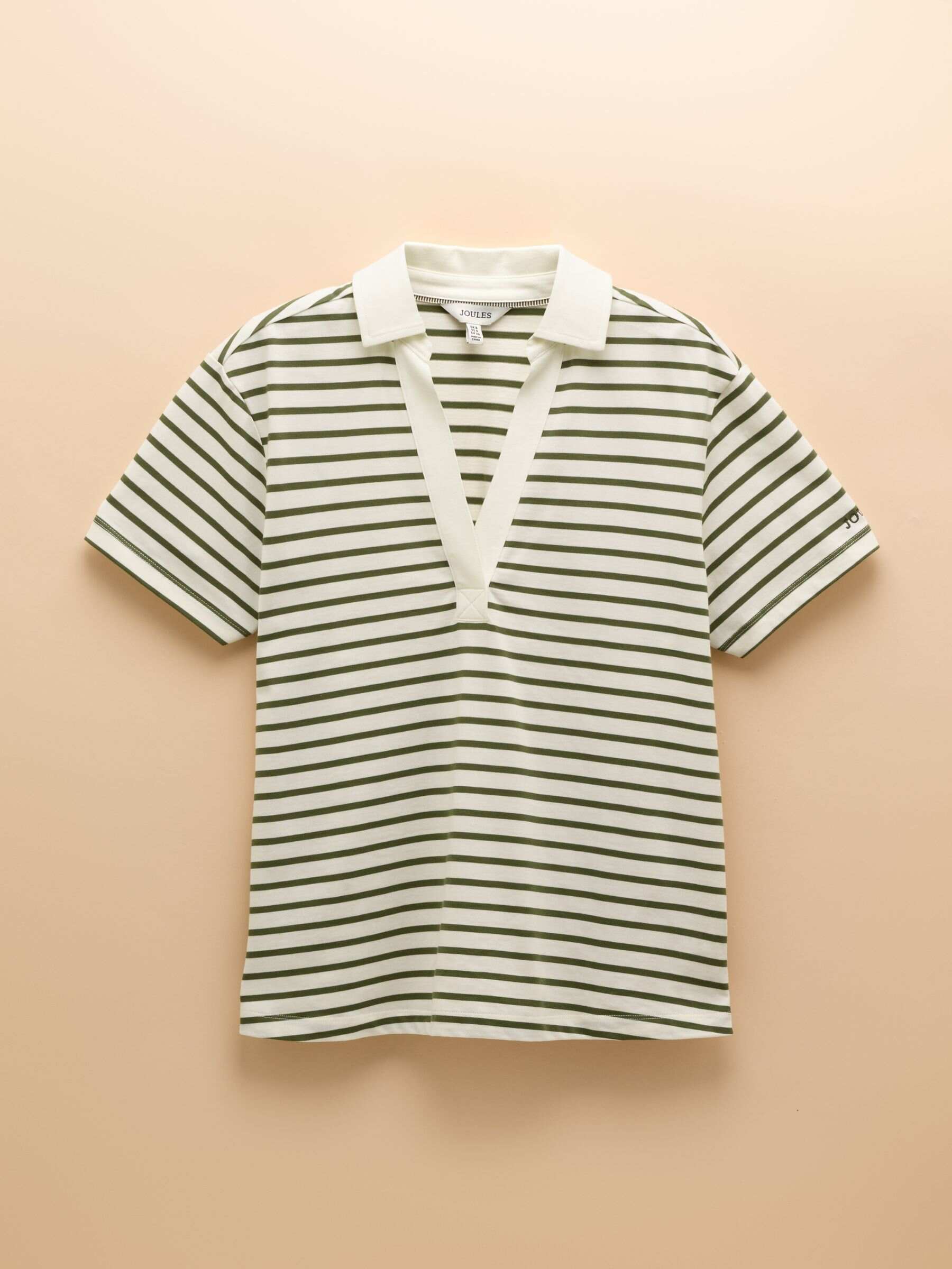 Tallie Pink/White Short Sleeve Combed 100% Cotton Collared Top