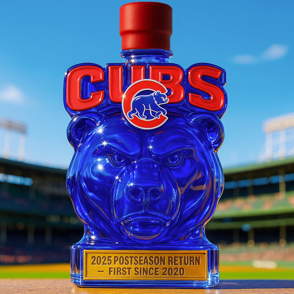 Chicago Cubs Whiskey Bottle – 2025 Postseason Return Edition