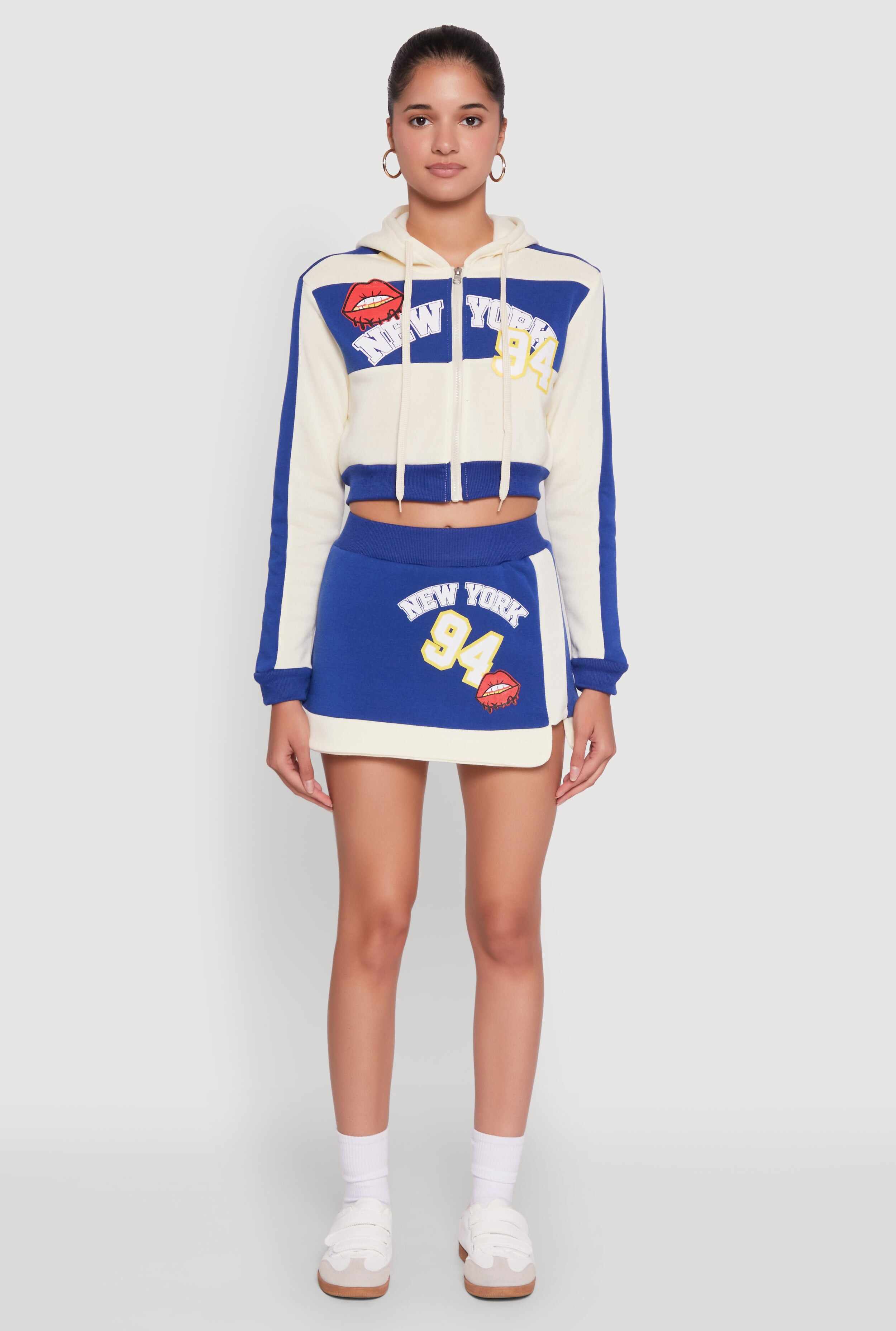 New York 94 Graphic High Waisted Skort