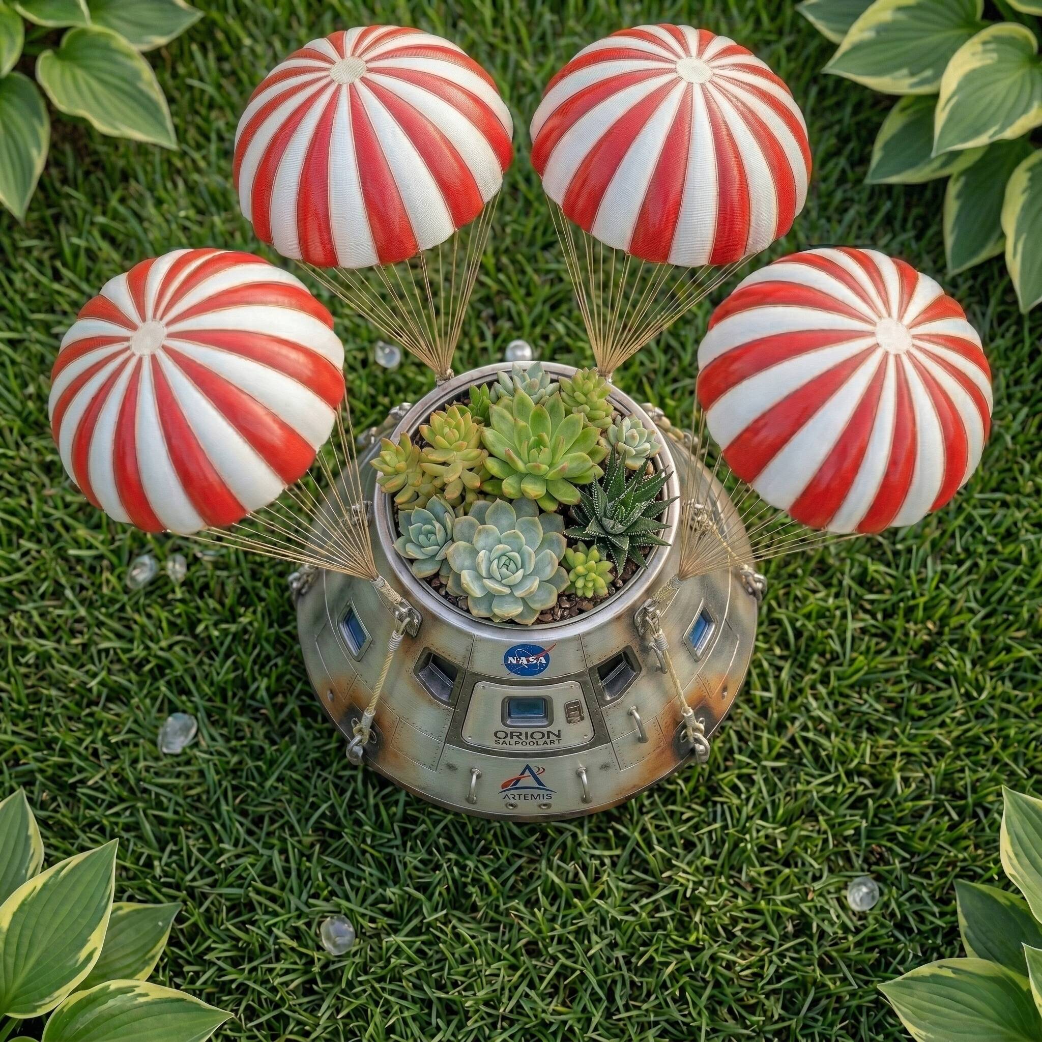 Artemis II Orion Spacecraft Splashdown Planter