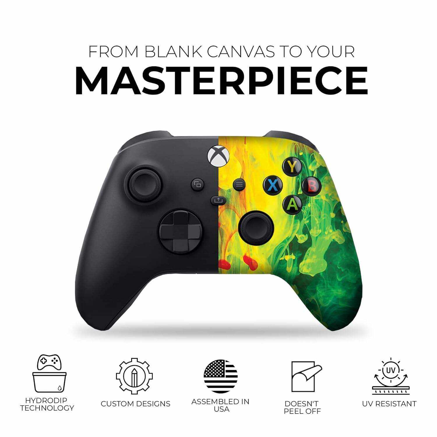 DreamController Original X-box Wireless Controller Special Edition Customized Compatible with X-box One S/X-box Series X/S & Windows 10 Made with Advanced HydroDip Print Technology(Not Just a Skin)