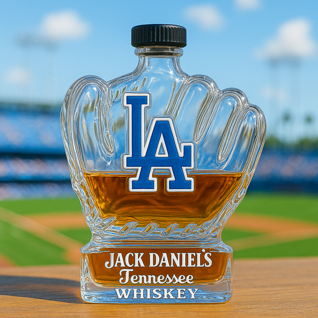 Dodgers Glove Whiskey Bottle