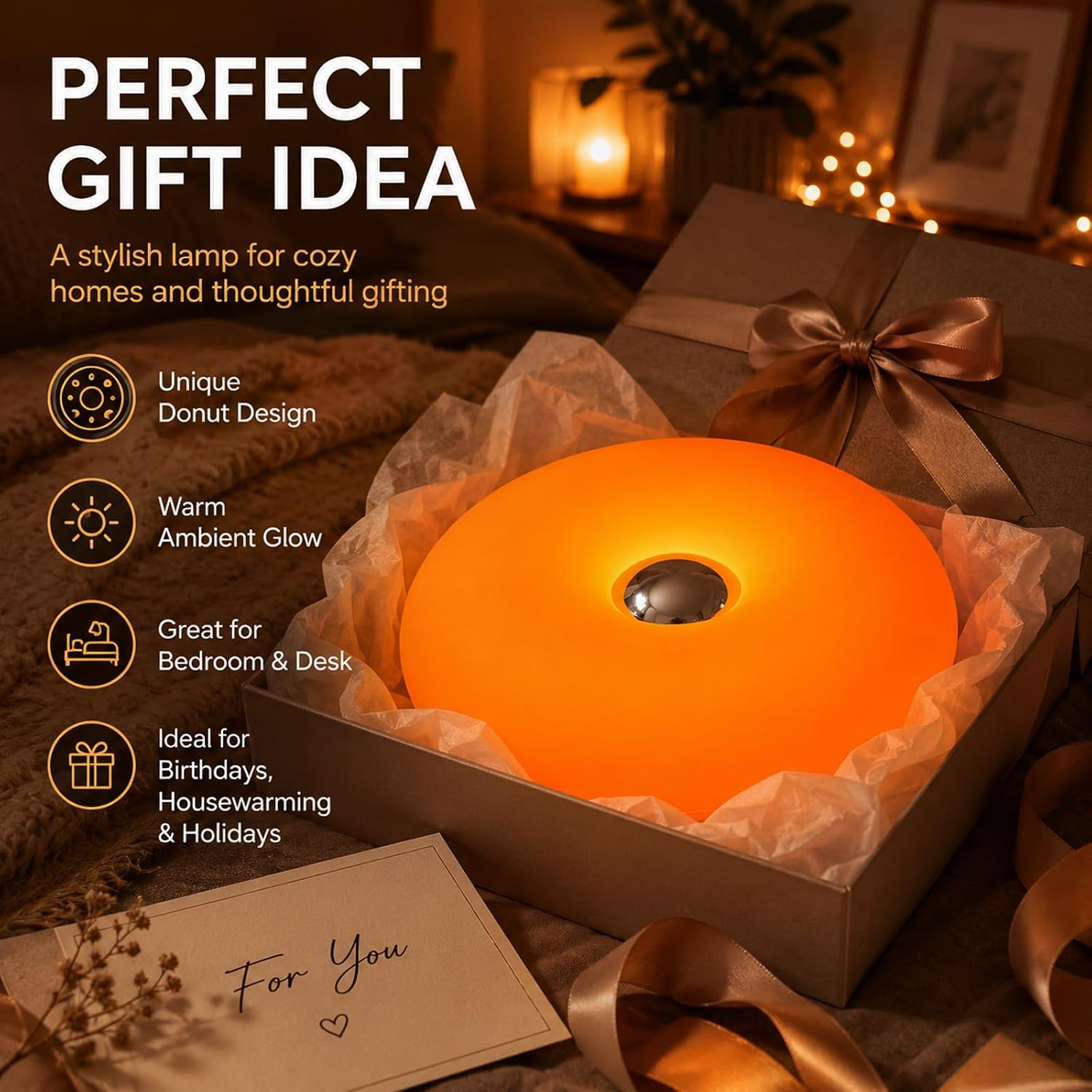 🔥Last Day 69% OFF✨ Acrylic-Orange Donut Mood Lamp