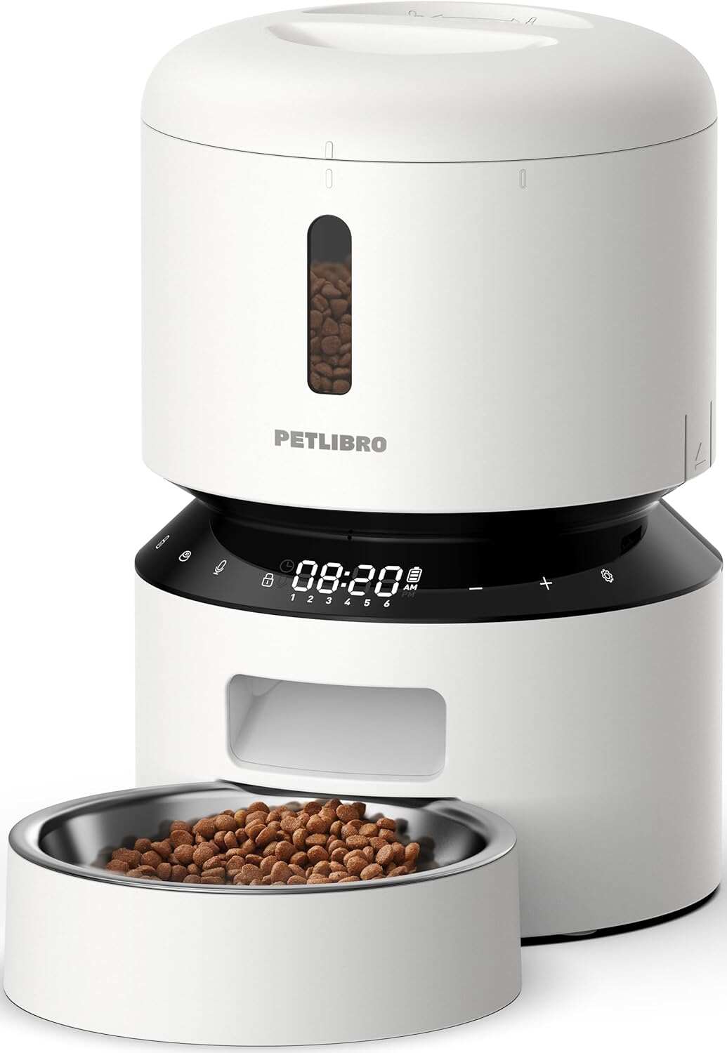 PETLIBRO Automatic Cat Feeder with Camera, 1080P HD Video with Night Vision, 5G WiFi Pet Feeder with 2-Way Audio, Low Food & Blockage Sensor, Motion & Sound Alerts for Cat & Dog Single Tray