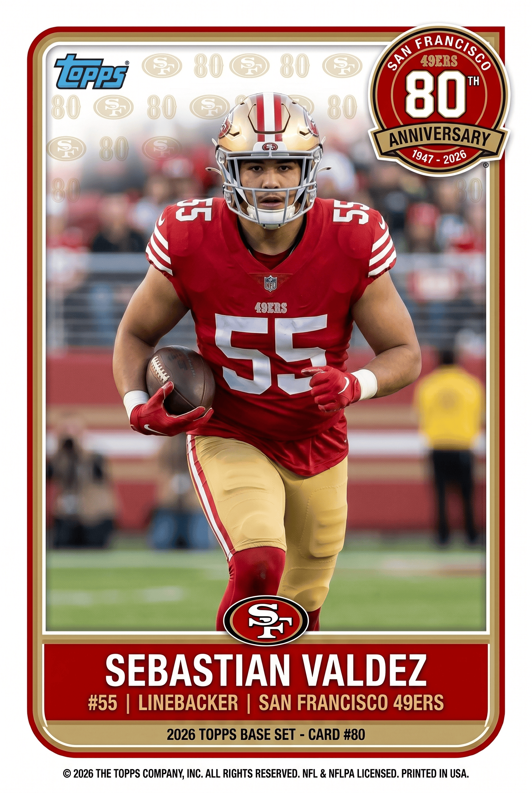 2026 San Francisco 49ers 80th Anniversary Trading Cards Hobby Box