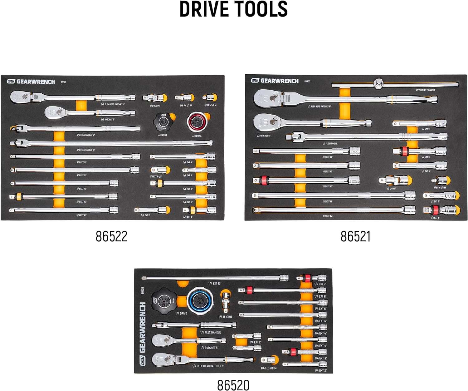 GEARWRENCH 1268 Piece Master Mechanics Tool Set in Premium Modular Foam Trays with GSX Mobile Tool Storage | MEGAMOD1268