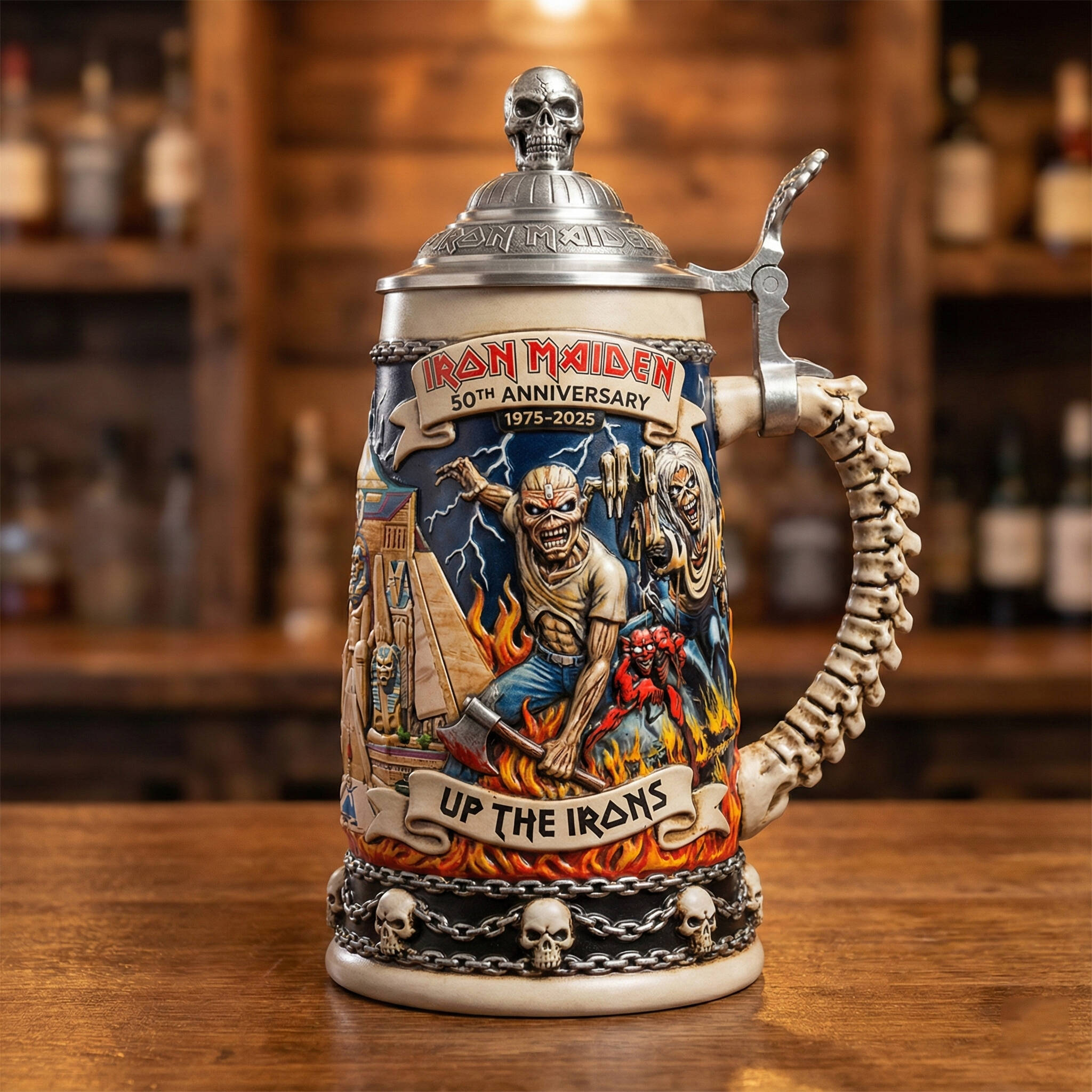 IRON MAIDEN 50th Anniversary Beer Stein