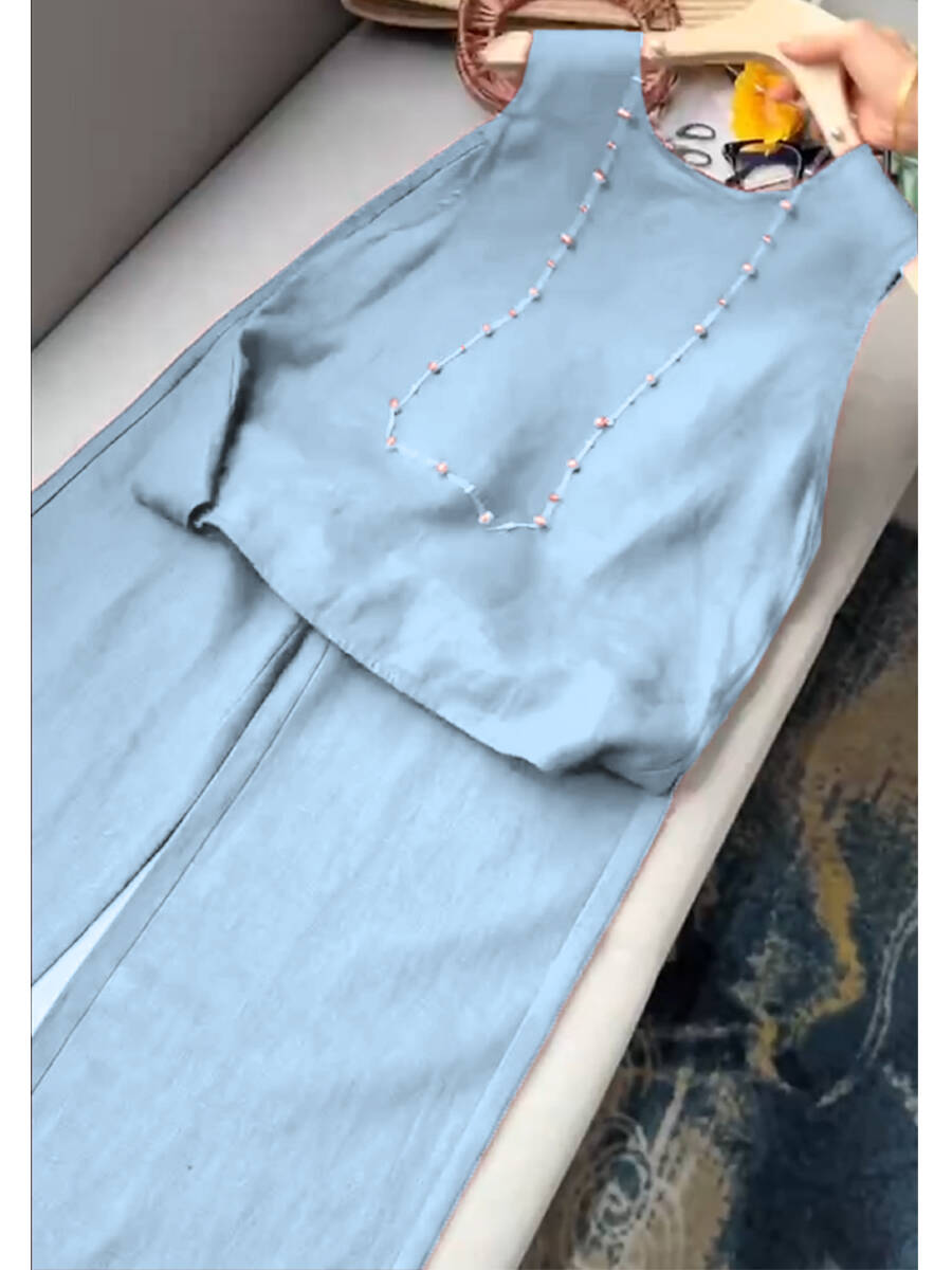 🔥Summer Arrivals🌟Women's Cotton And Linen Casual Vest and Pants Set