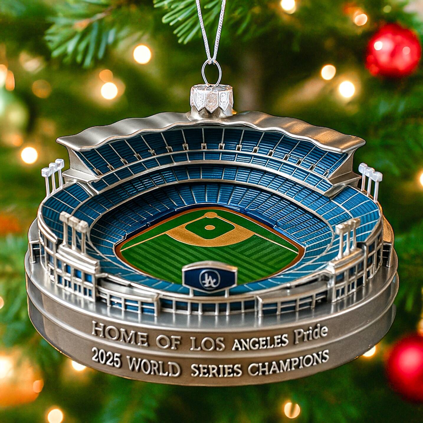The Dodgers 2025 World Series Champions Edition Stadium Ornament