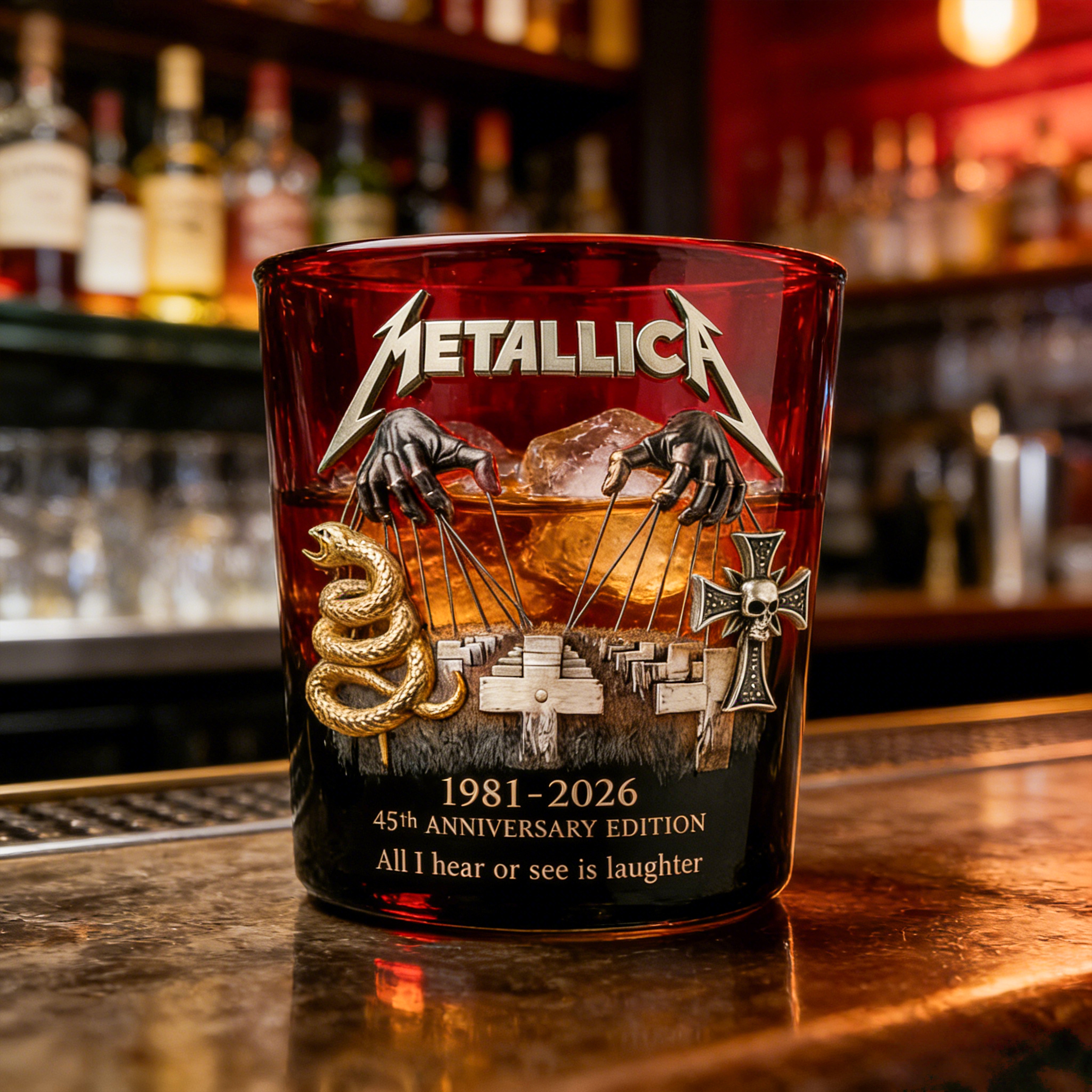 Metallica 45th Anniversary Commemorative Whiskey Glass