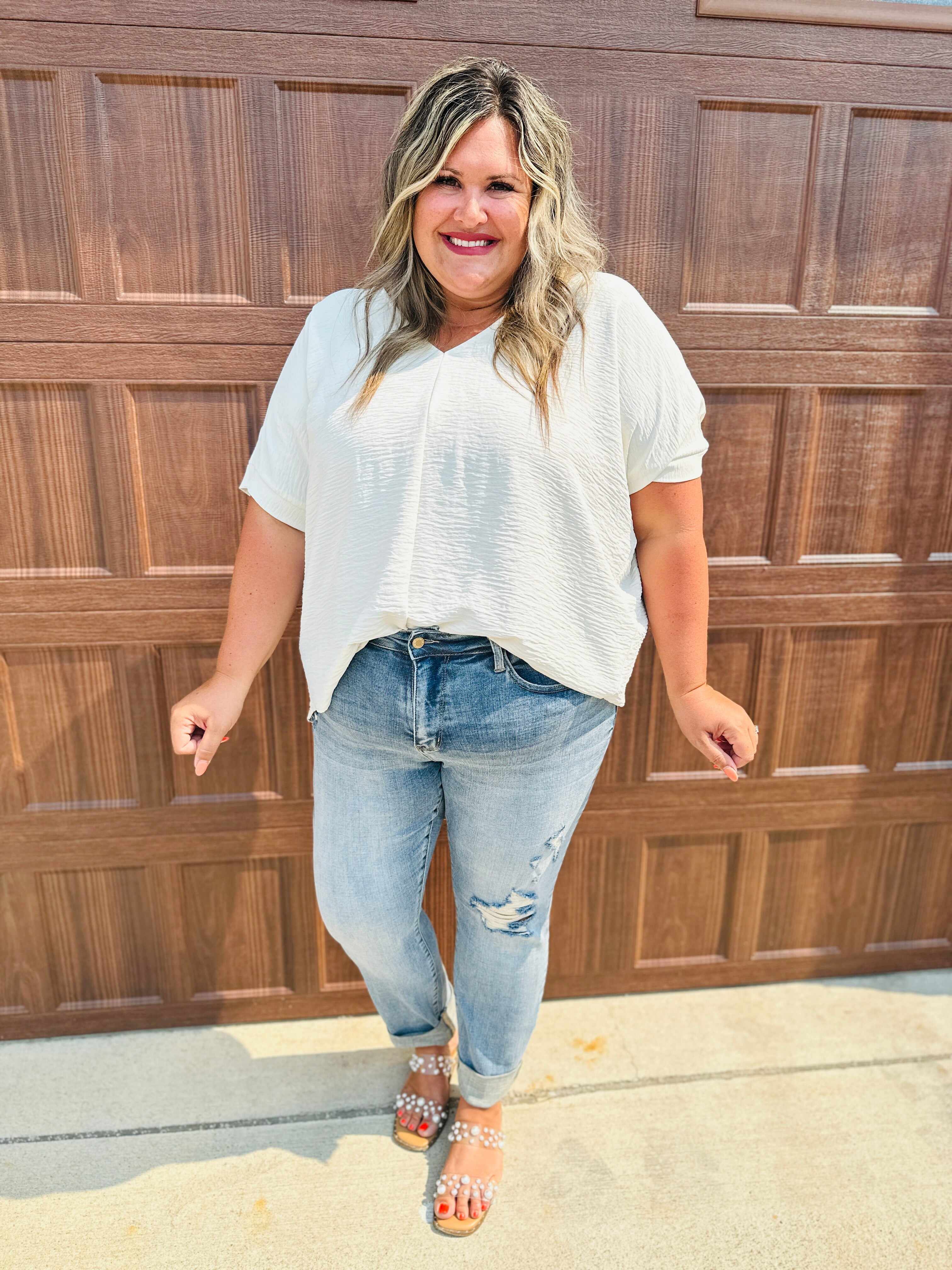 REG/CURVY Long Lost Boyfriend Mid Rise Long Inseam Boyfriend Jeans