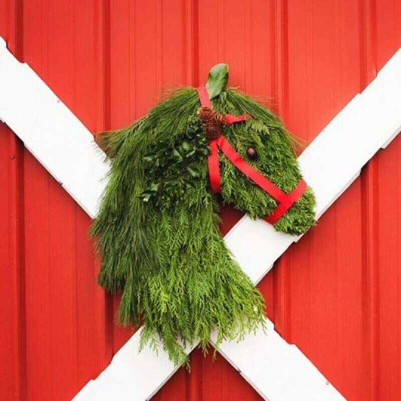 🎄Early Christmas Sale 49% OFF🎄🐴Handmade Farmhouse Horse Head Christmas Wreath🔥Buy 2 Get 10% OFF & Free Shipping