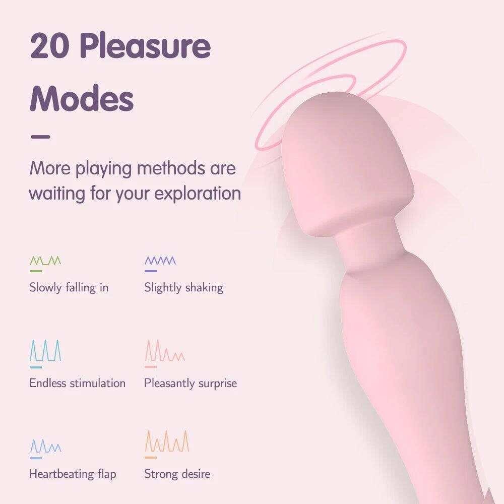 DRY WELL 20-Speed Vibrator – Magic Wand, Clitoris & Glans Stimulator
