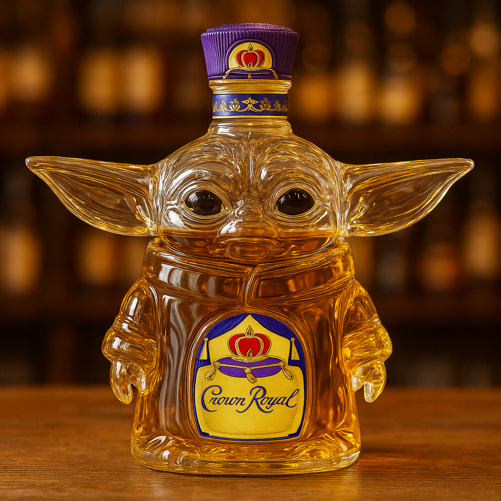 Grogu Whiskey Bottle