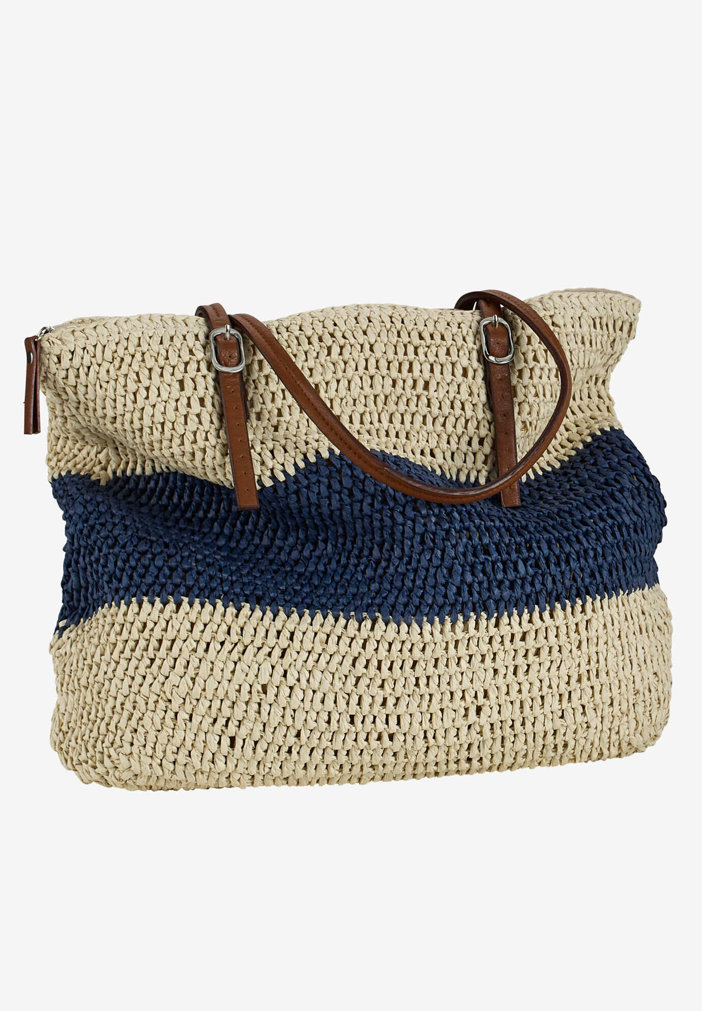 Zip Top Straw Bag