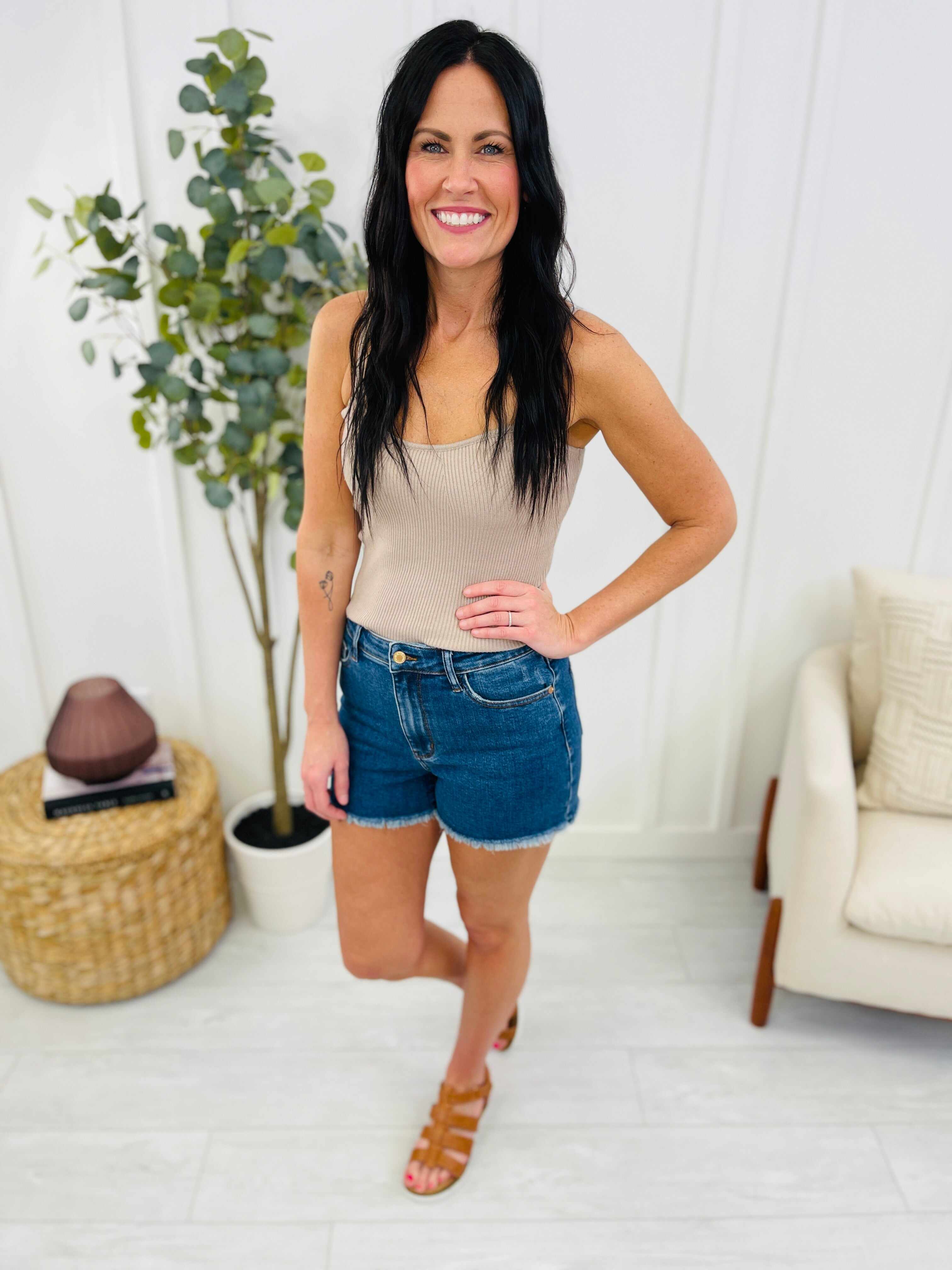 REG/CURVY Soak Up The Sun Cut Off Shorts