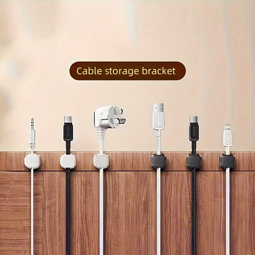 Multi-Purpose, Suitable Various Cables, Desktop And Home Office Wire Management. 6pcs PVC Holder- Strong Adhesive, No Need to Drill. Magnetic Organizer Clip, Holder
