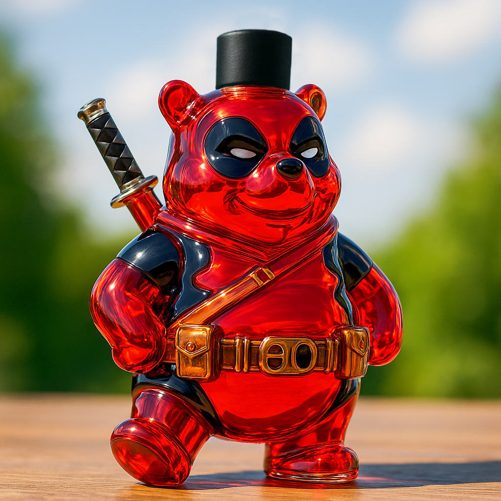 Deadpool Bear Whiskey Bottle