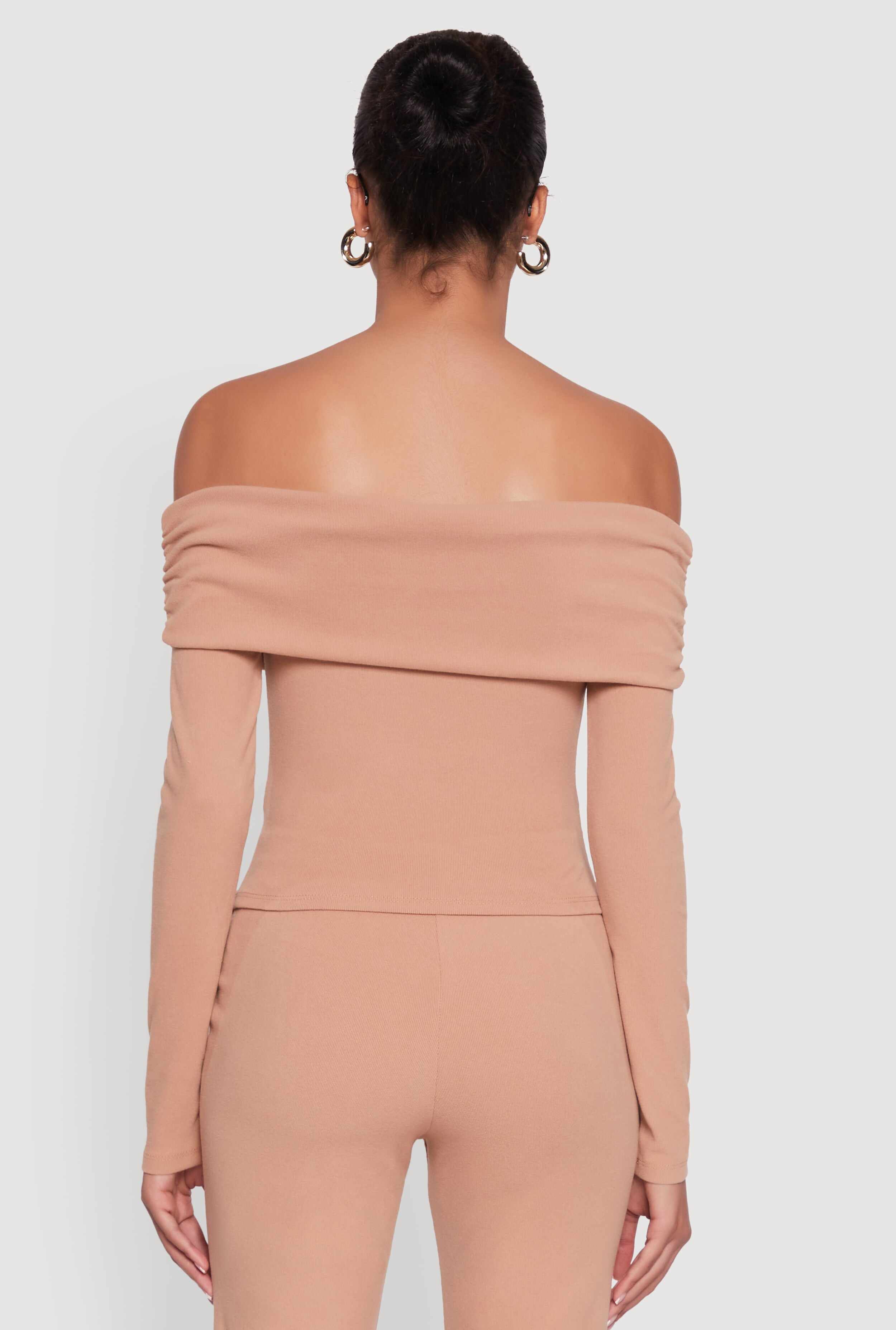 Haute Monde Fold Over Off The Shoulder Top