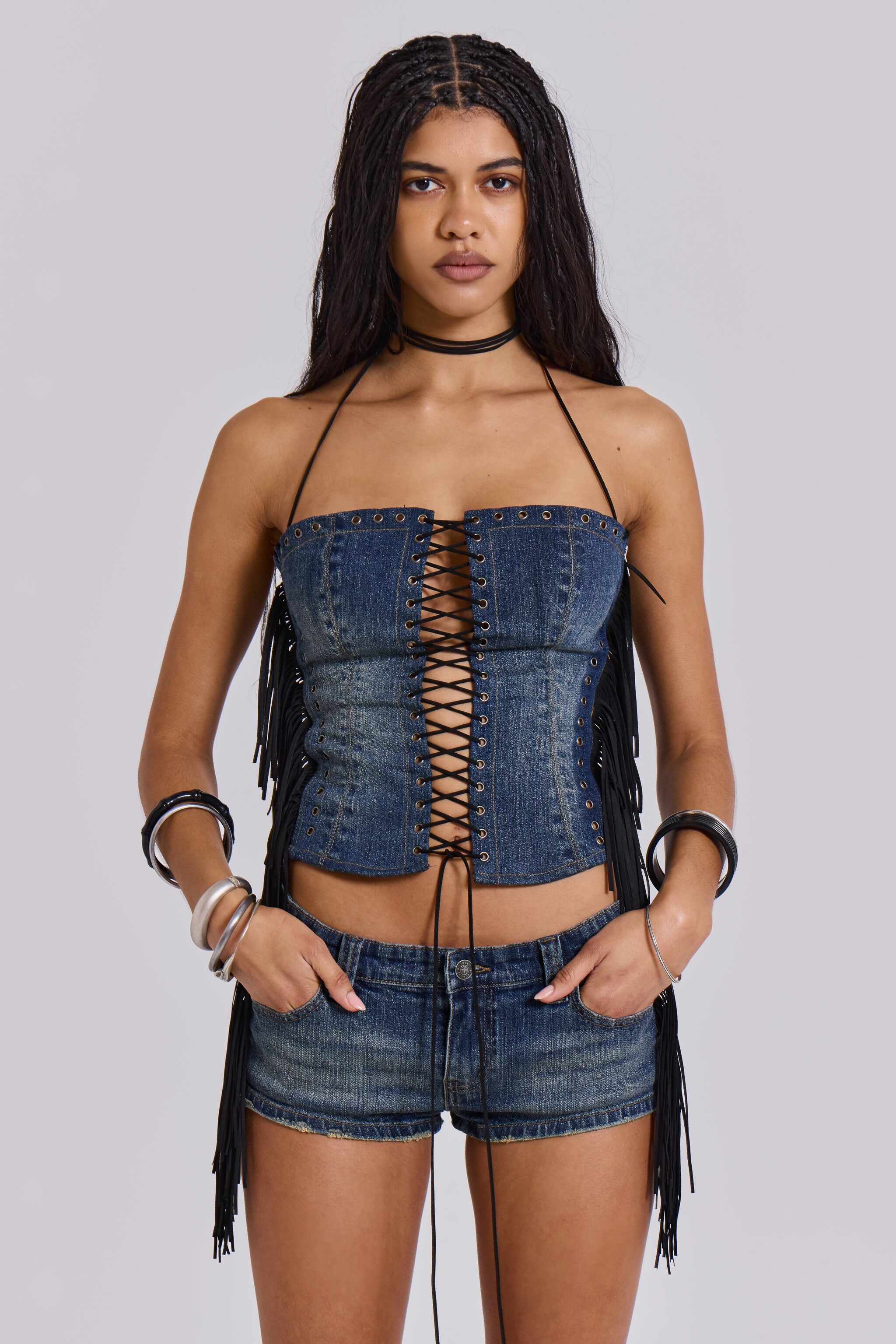 El Topo Fringe Denim Hotpants