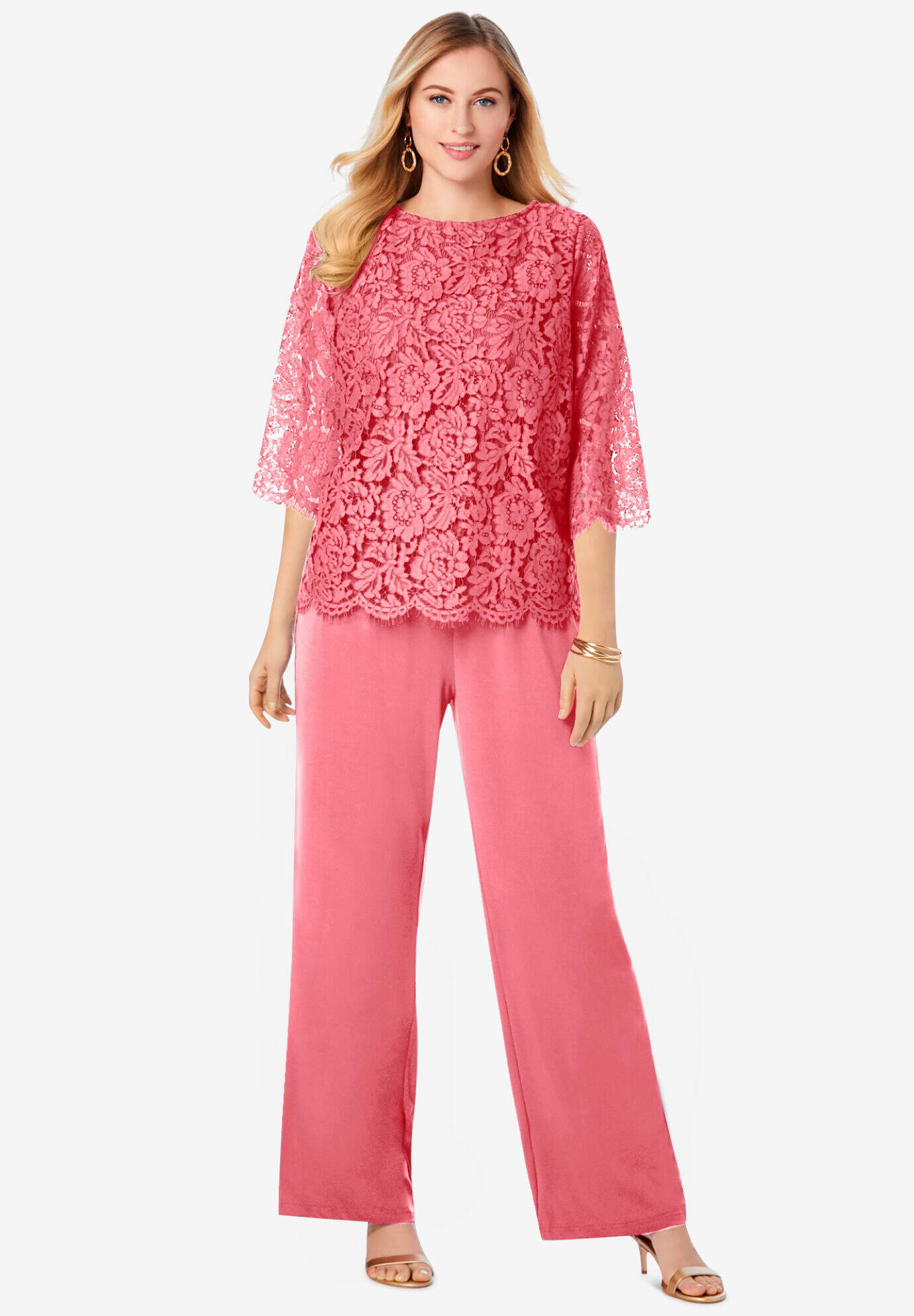 Popover Lace Jumpsuit