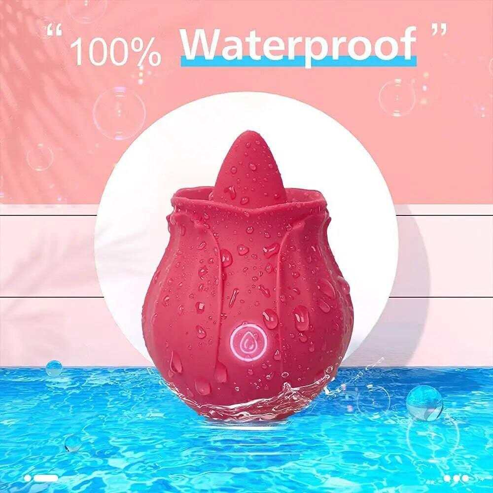 Rose Shape Vagina Sucking Vibrator: Intimate Nipple Sucker with Oral Licking and Clitoris Stimulation - Powerful Sex Toy for Women