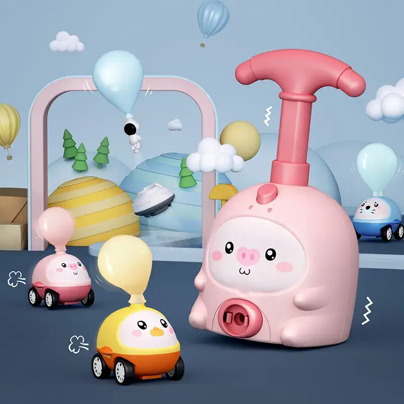Children's Balloon car,early education and intelligence,Animal aerodynamic balloon car, pressing car interactive toy,flying balloon toy Boost imagination, sharpen focus, & build hands-on skills And it also helps to exercise the child's body.