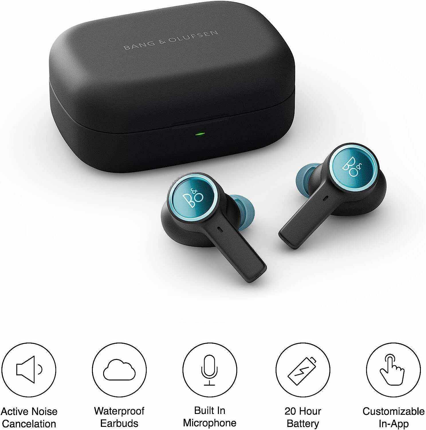 Bang & Olufsen Beoplay EX - Wireless Bluetooth Earphones with Microphone and Active Noise Cancelling, Waterproof, 20 Hours of Playtime
