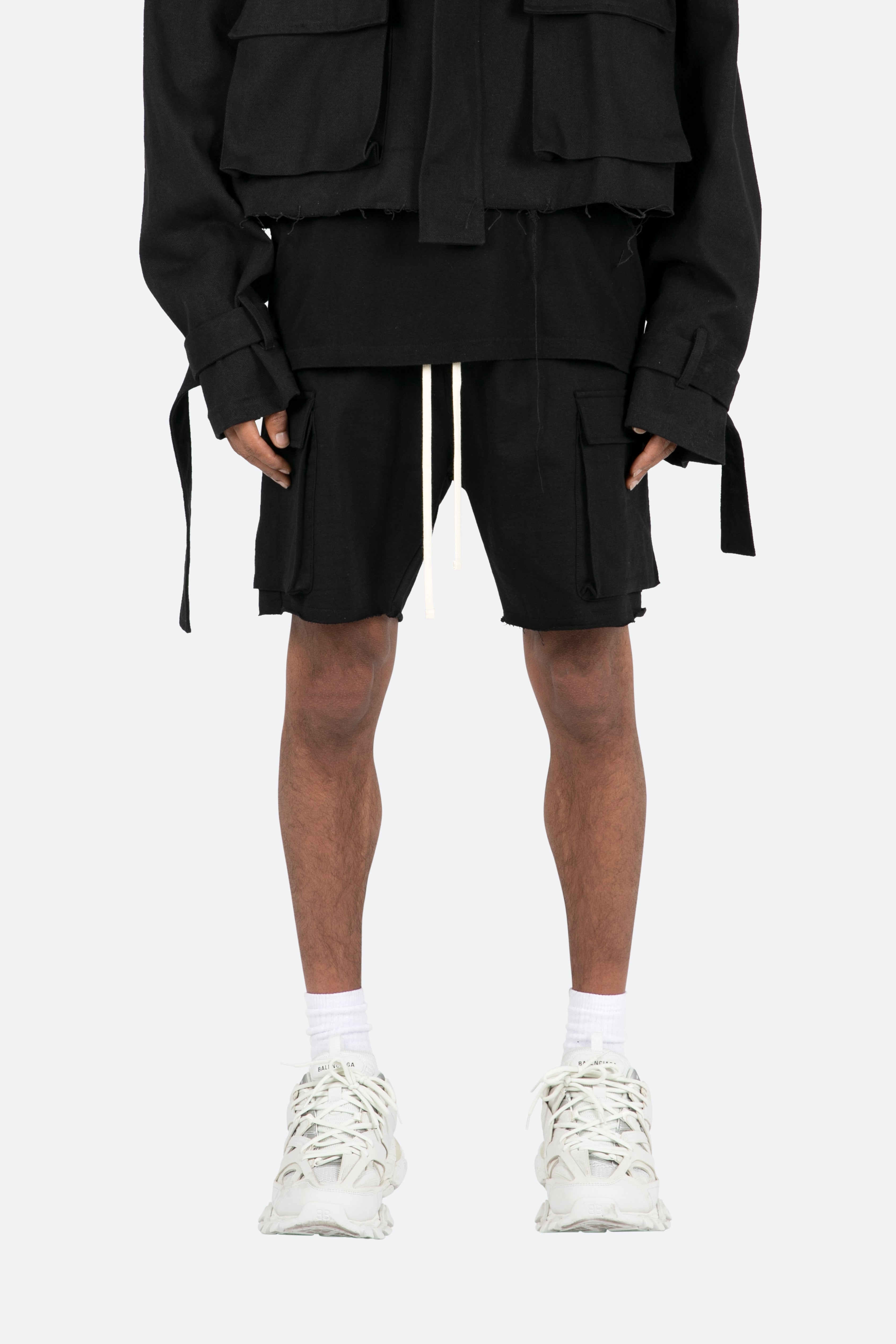 Relaxed Cargo Shorts - Black