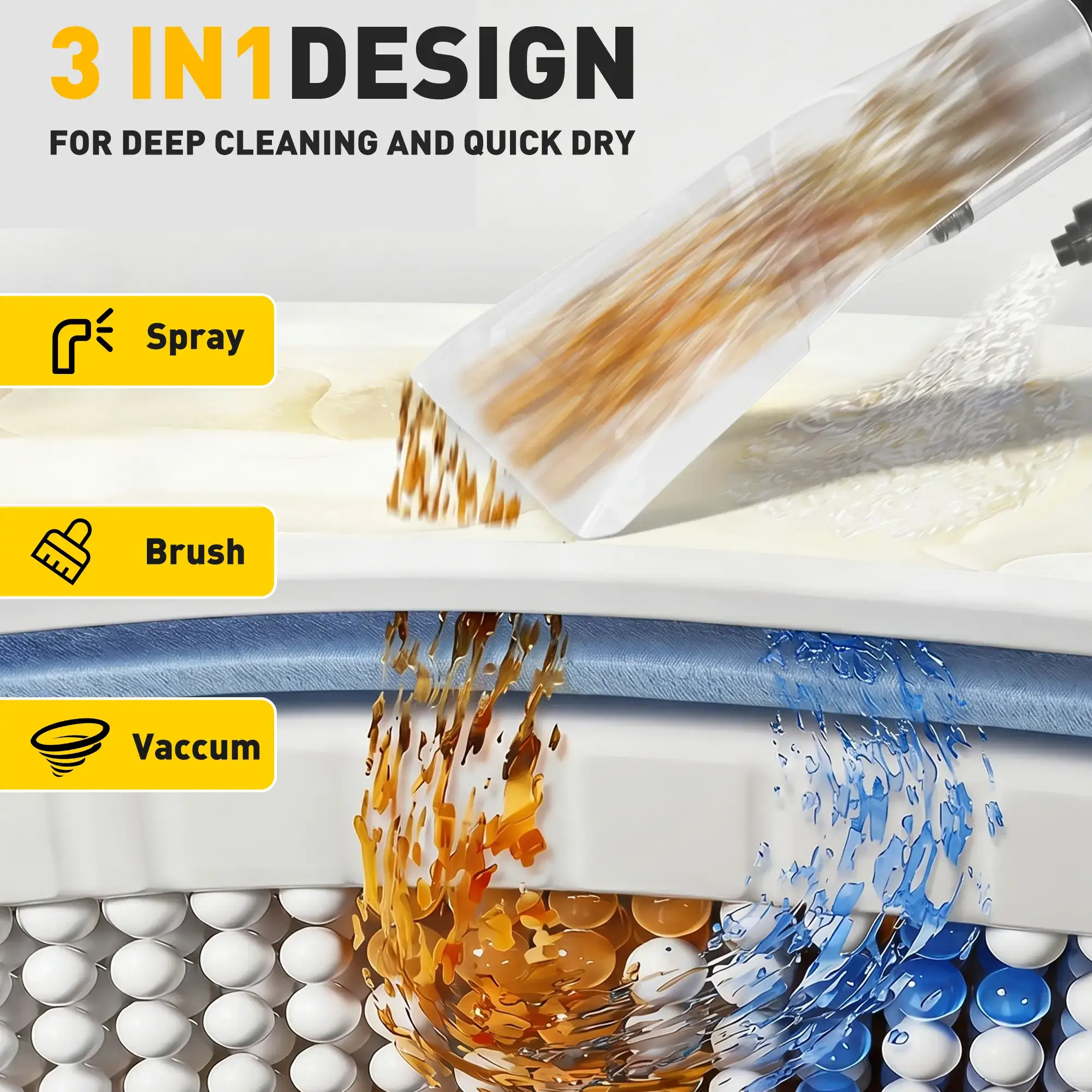 5.5+1 Gallon Wet & Dry Vacuum – 17 kPa Powerful Suction, 4-in-1 Multi-Purpose Cleaner with 15 ft Cord, Quiet 70 dB Operation – Ideal for Dog Hair, Garage, Home & Car