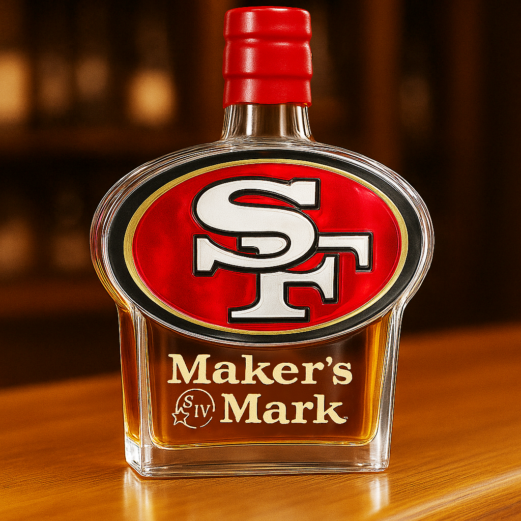 San Francisco 49ers Whiskey Bottle