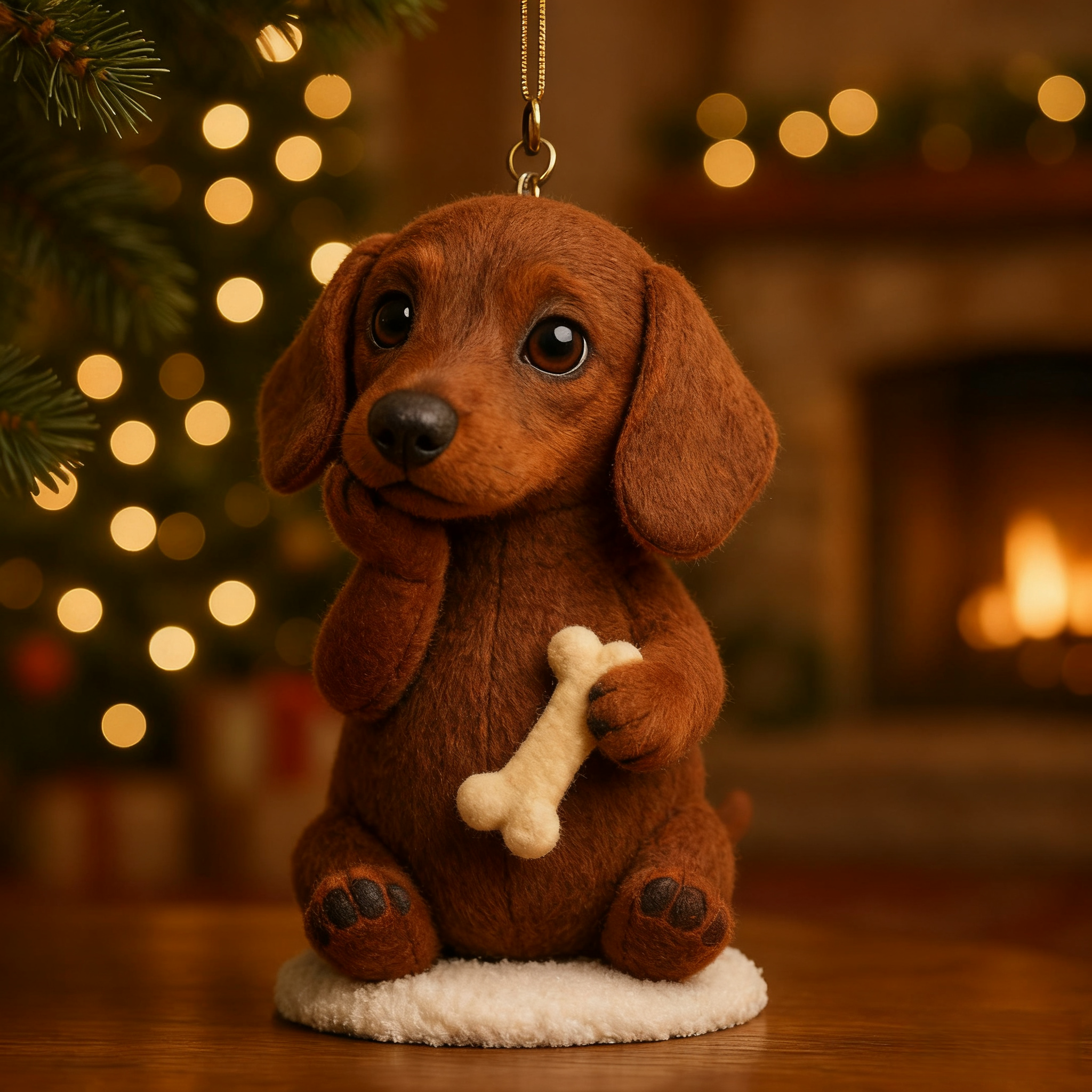 Dachshund Heart Ornament