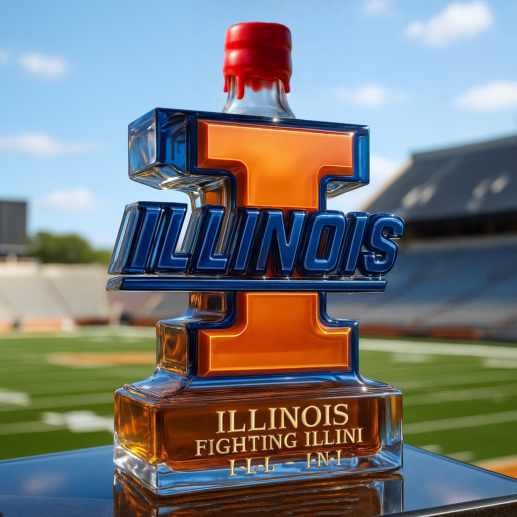 Illinois Fighting Illini Limited-Edition Whiskey Bottle