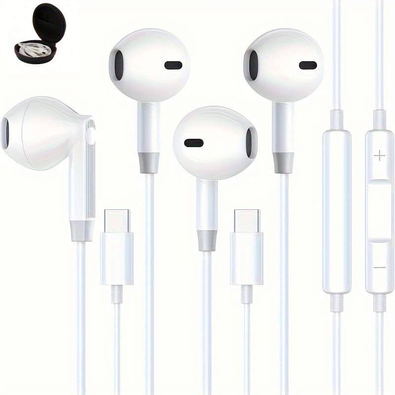 TYPE-C earphone USB C Headphone for iPhone 15/iPhone 15 Pro Max Samsung Ultra FE HiFi Stereo Type C Earphone with Microphone type-c wired earphone USBC Wired Earbuds for iPad 10 Google Pixel 6a 7a 8 7 6 5 One Plus