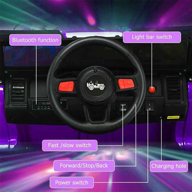 12V Kids Ride-on Jeep Car Battery Powered Electric Truck with Parental Remote Control