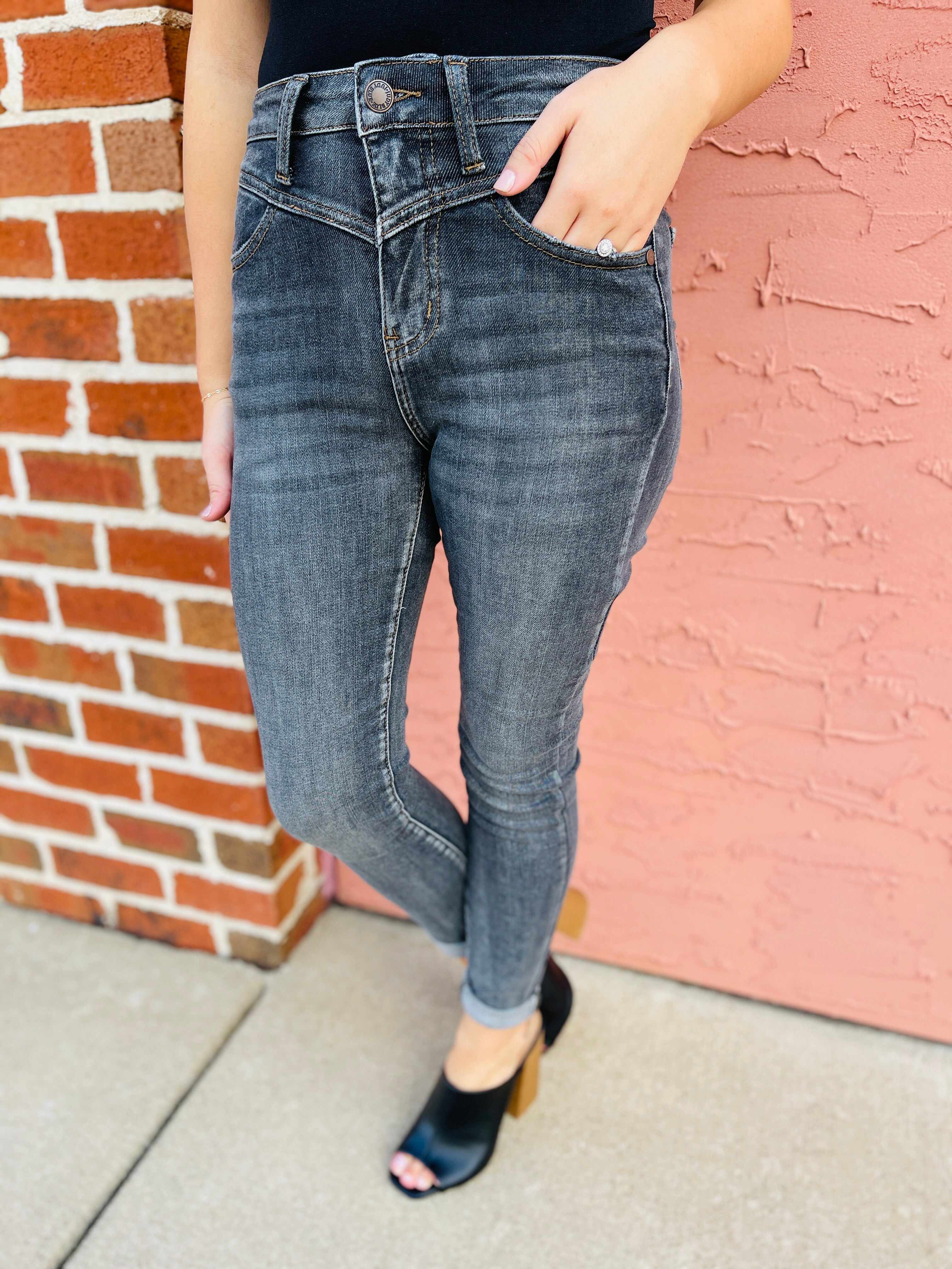 RESTOCK! Plus/Reg Shades of Grey Skinny Jeans