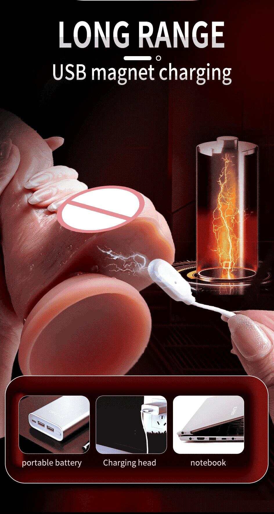 Realistic Penis Automatic Retractable Heated Swing Vibrator with Remote Control  Sex Toy for Woman Masturbator Dildo Adult shop