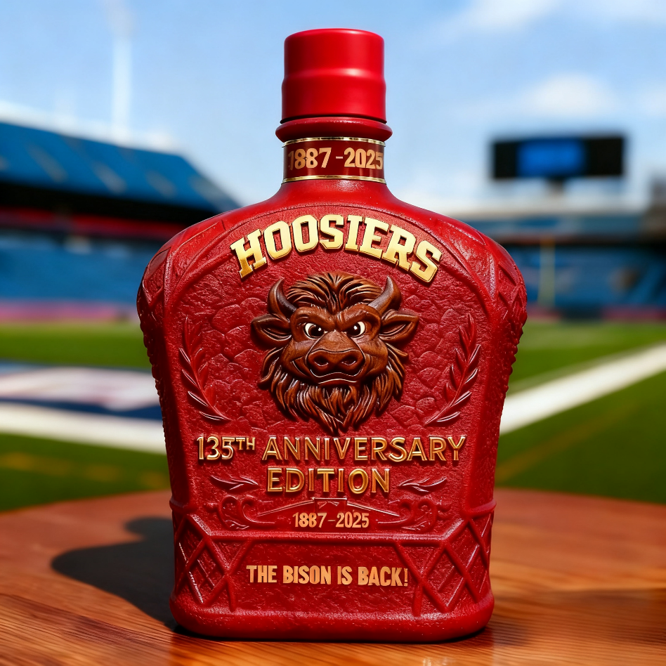 IU Hoosiers 138th Anniversary Limited-Edition Whiskey Bottle