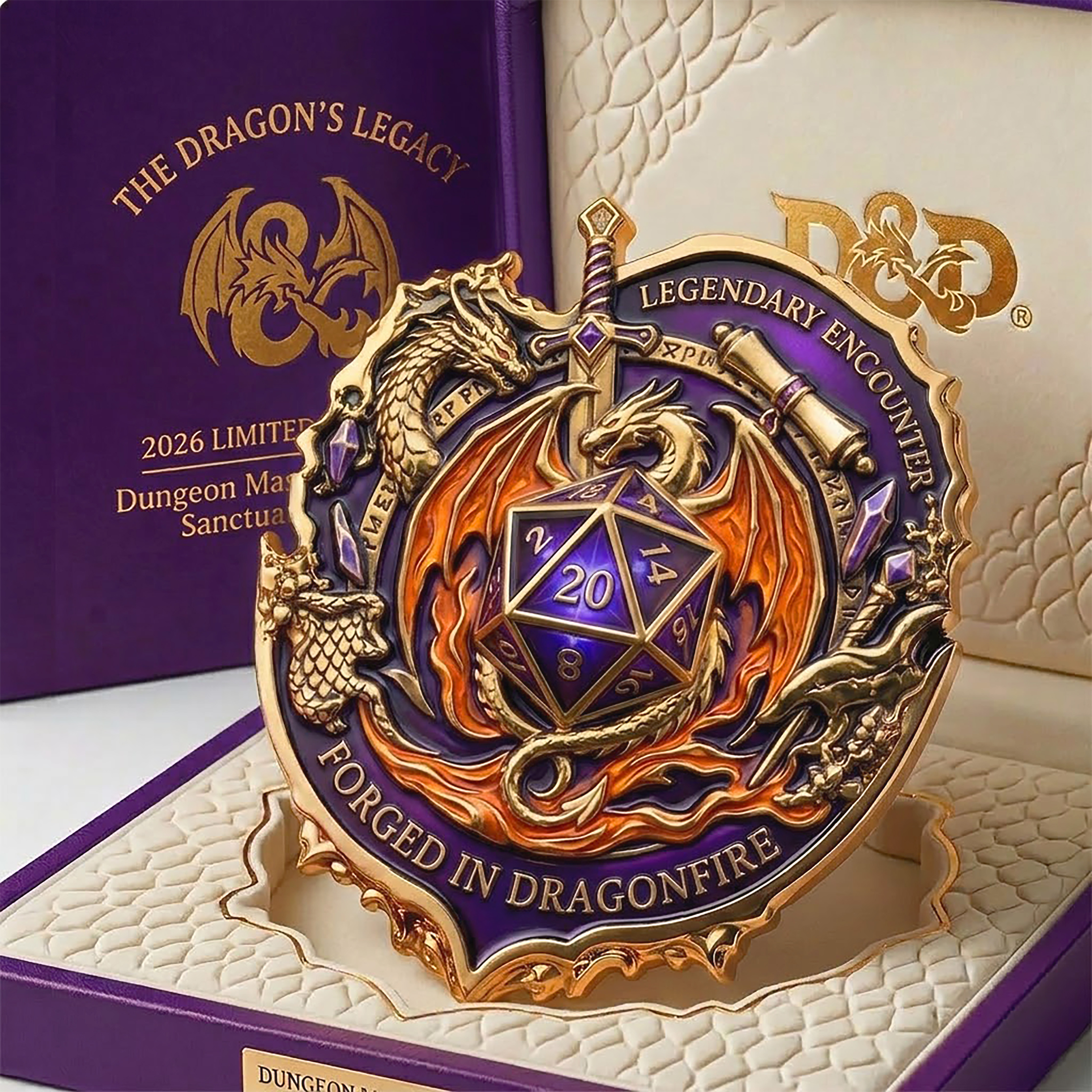 🐉 Forged in Dragonfire Legacy Badge – Natural 20 Edition 🎲