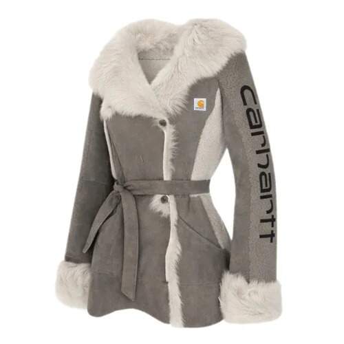 🔥𝗖𝗹𝗲𝗮𝗿𝗮𝗻𝗰𝗲 𝗦𝗮𝗹𝗲🌟Winter Chic Faux Fur Trimmed Jacket with Scarf Detail