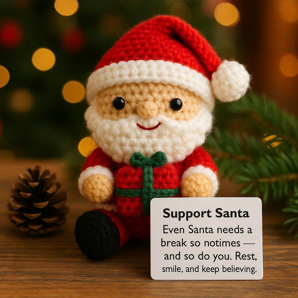 Santa Knitted Emotional Support Doll