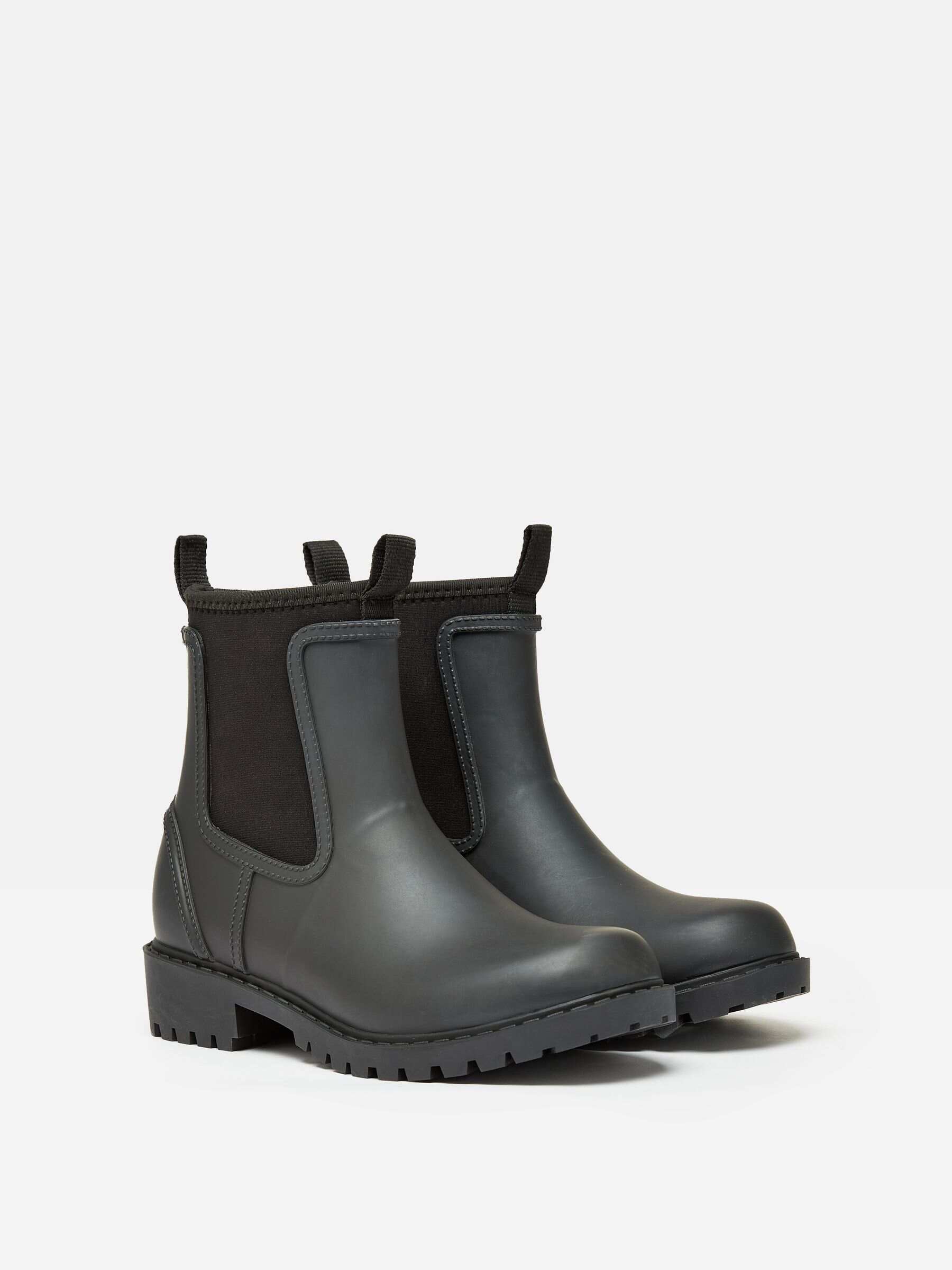 Oakfield Black Short Neoprene-Lined Ankle Wellies