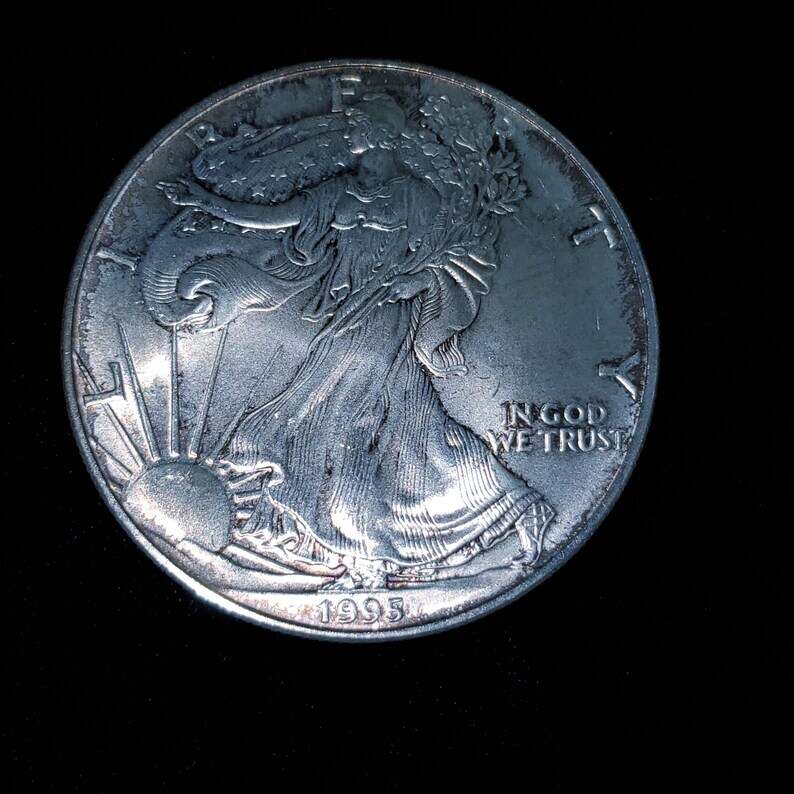 1995 Silver Eagle - Key date - Toned - Regular 60  lot# 1220