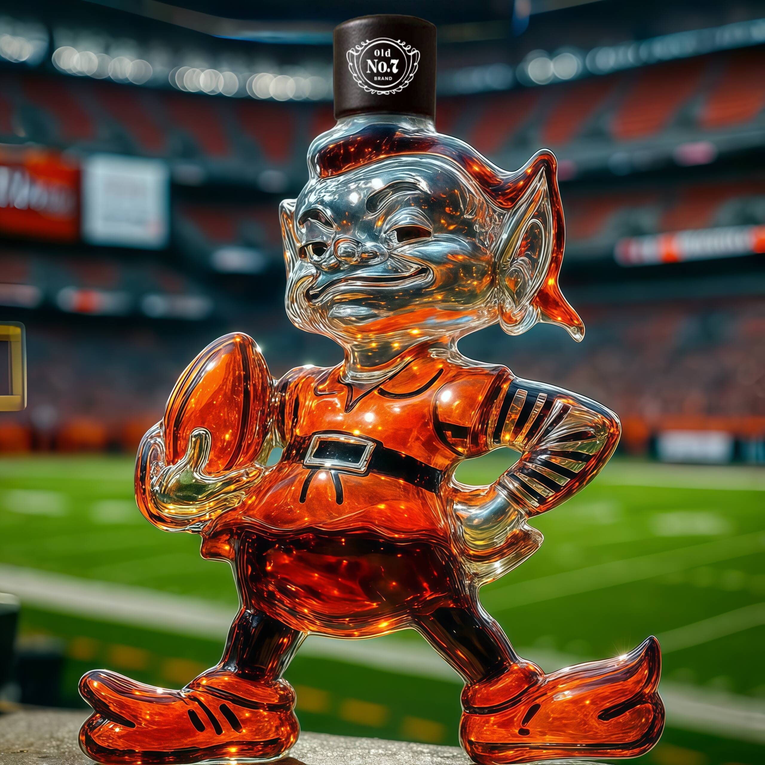 Cleveland Browns whiskey bottle