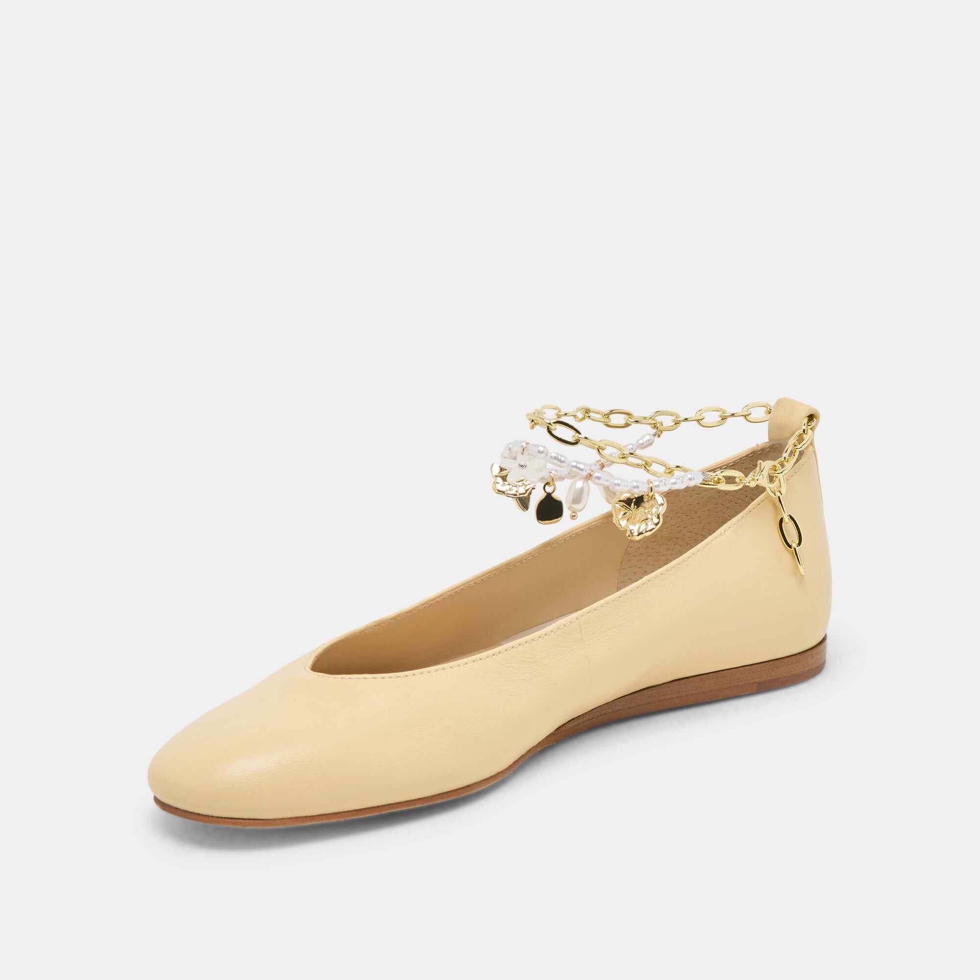 BAIDEN BALLET FLATS WARM NATURAL LEATHER