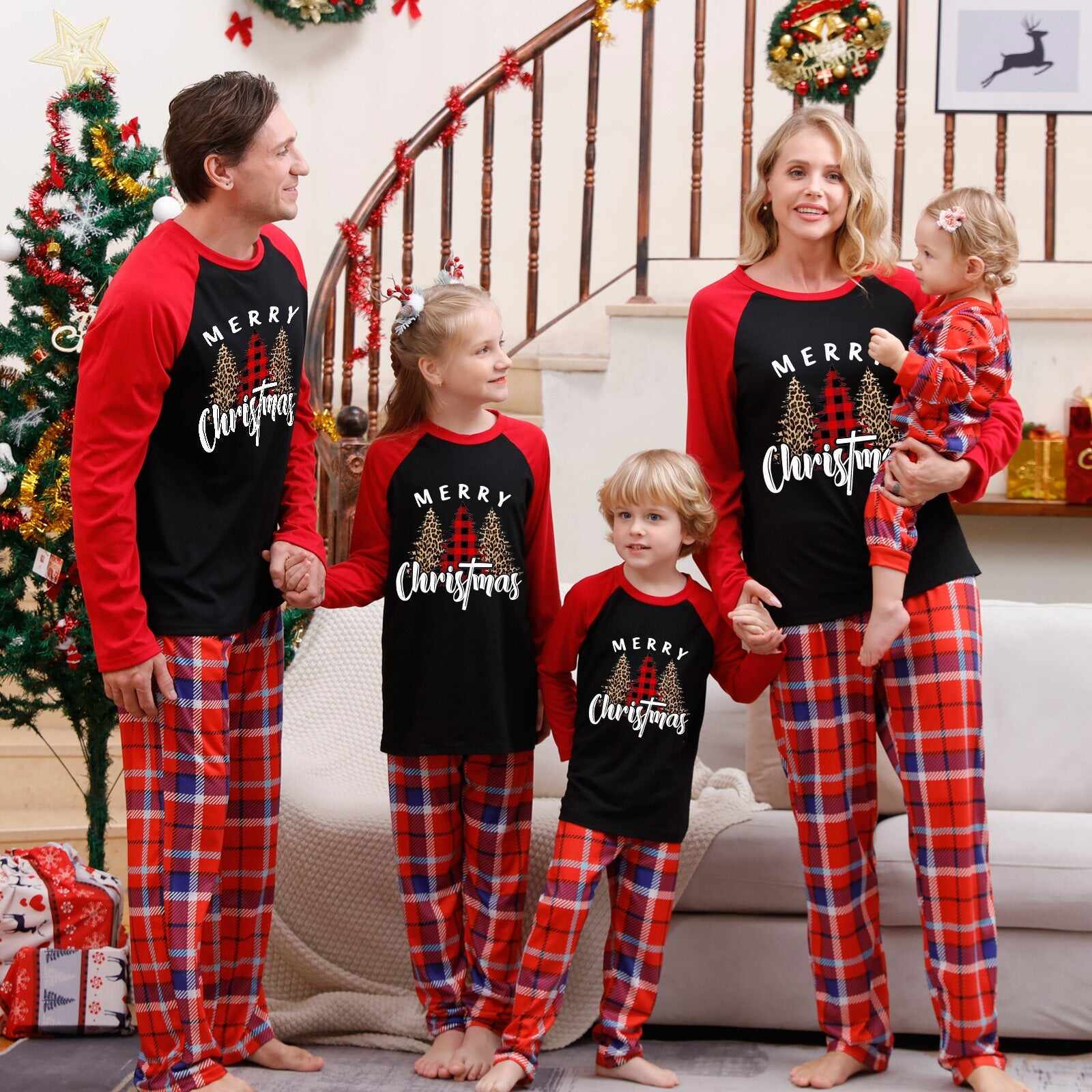 Family Matching Pajamas Set Merry Christmas