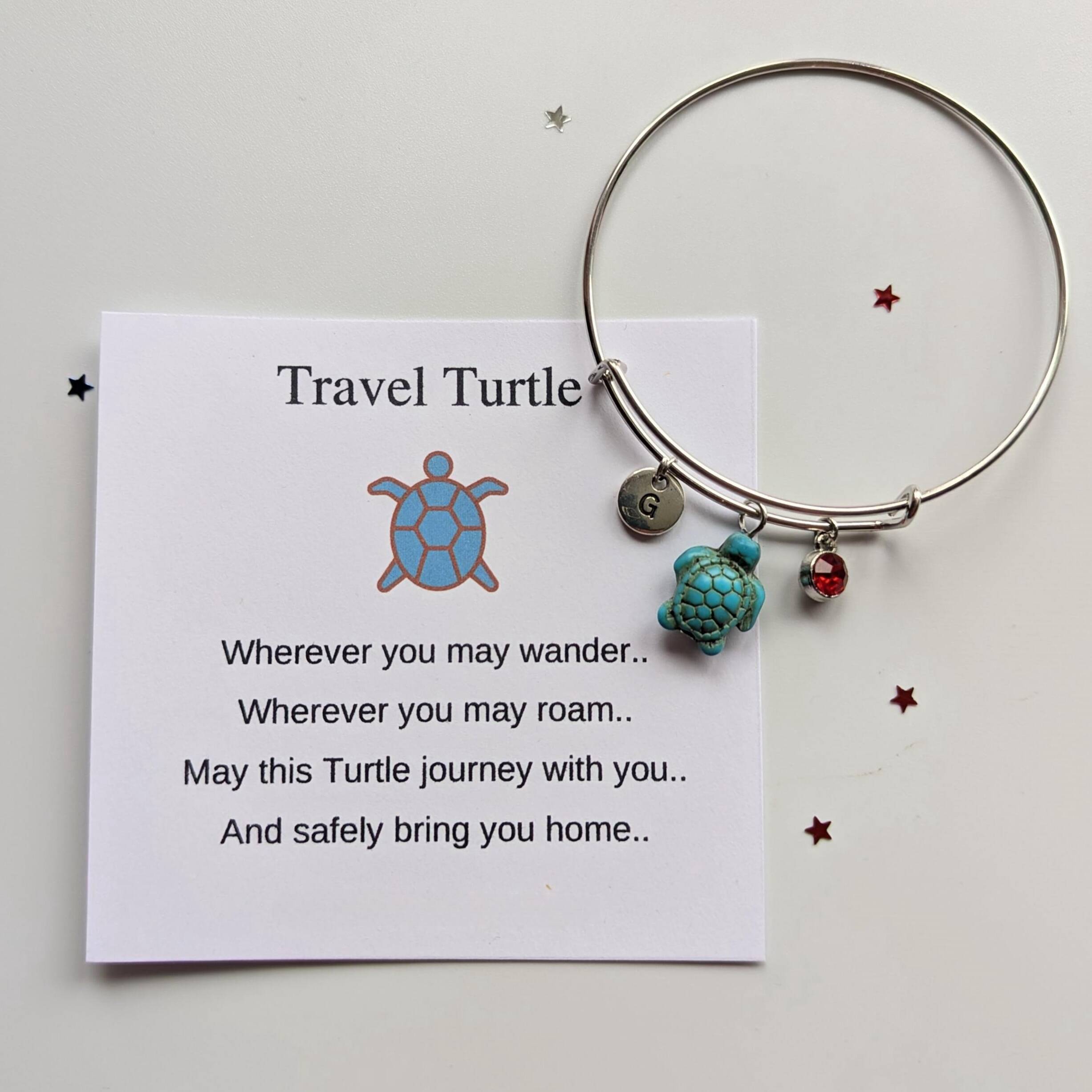 Adjustable travel turtle bracelet | Gift for a friend