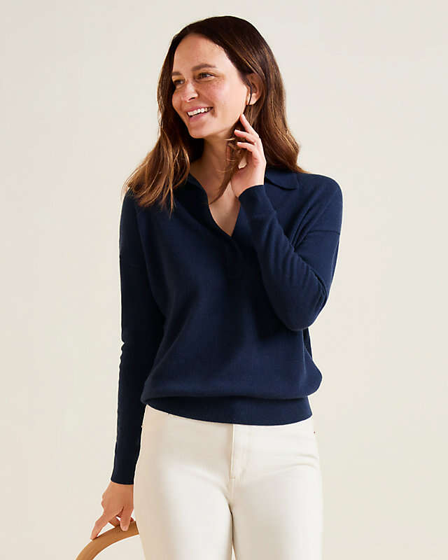 Cashmere Polo Sweater
