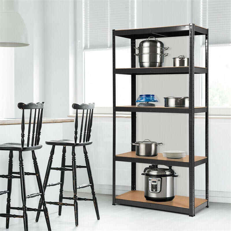 72 Inch 5-Shelf Steel Garage Storage Rack Display Stand with Adjustable Shelves